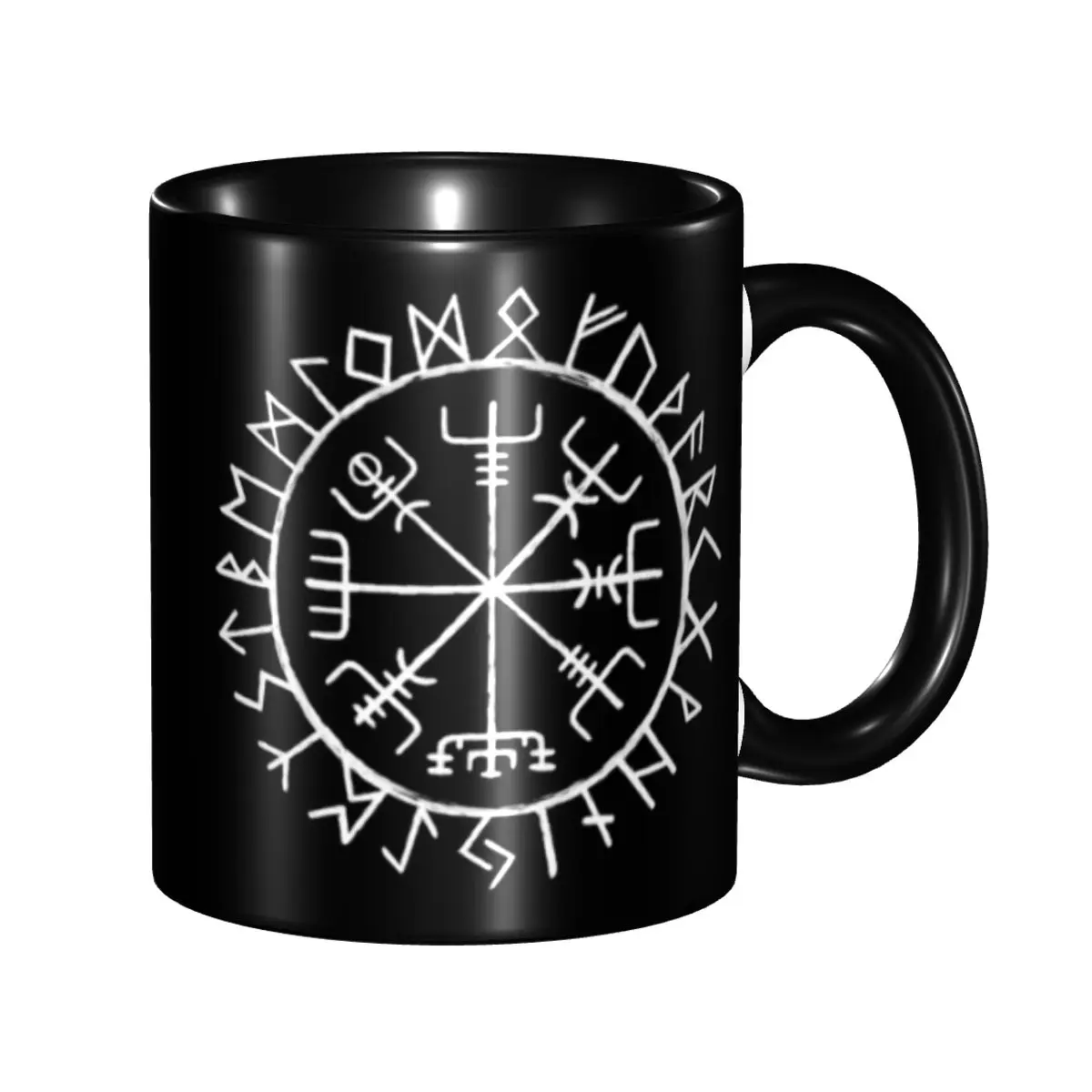 

Nordic Mythology Rune Circle Viking Coffee Mugs DIY Customized Ceramic Mug Cup Creative Gift