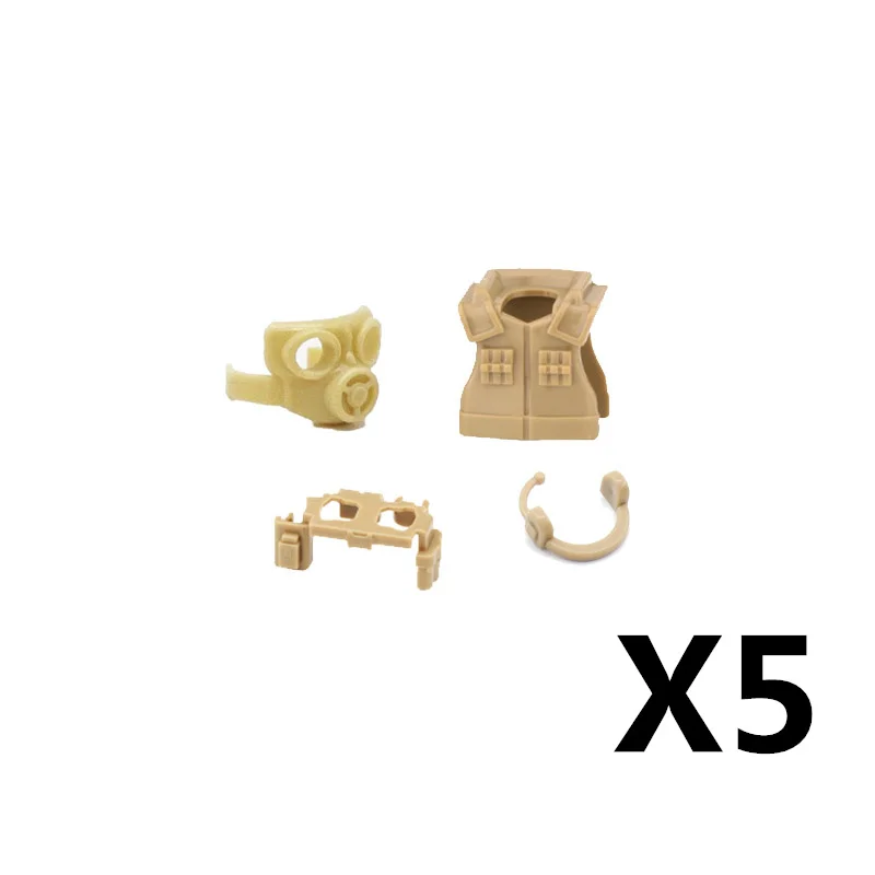 Blocs de construction de figurines MOC militaires WW2, casque antidéflagrant, chapeau, masque à gaz, Kit de lunettes SWAT, gilet, ceinture, casque, jouet à monter soi-même, cadeau K001