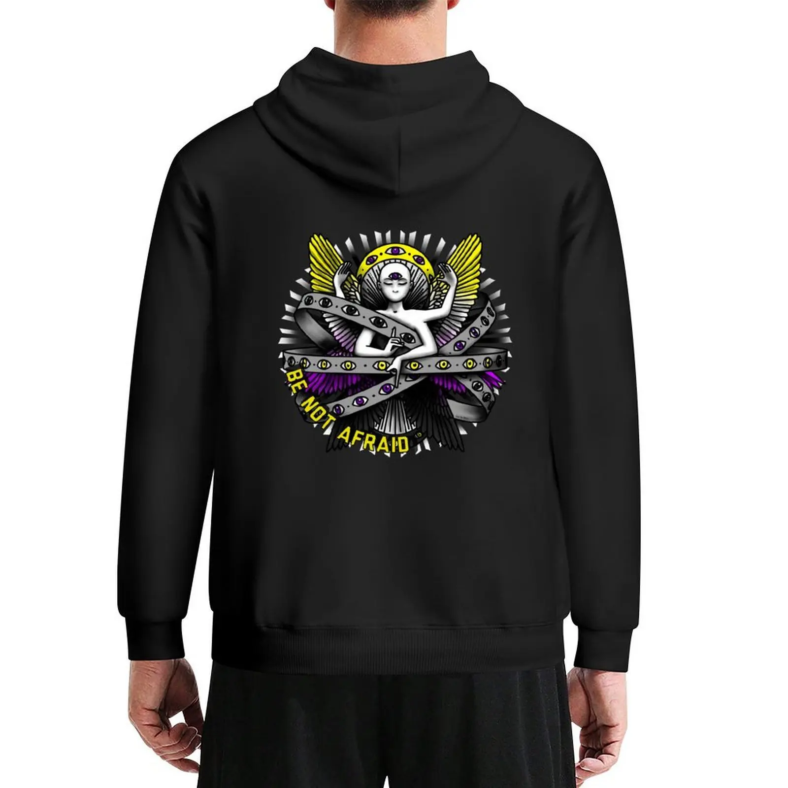 

Be Not Afraid Enby Hoodie autumn jacket men men wear clothes for men men's clothing new hoodies and sweatshirts