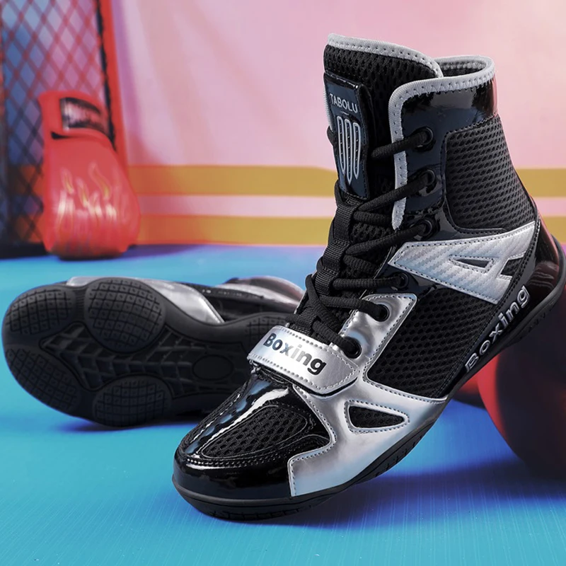 

Новые мужские кроссовки для бокса и борьбы: легкие, дышащие, с защитой от скольжения, профессиональные, высокие, для тренировок