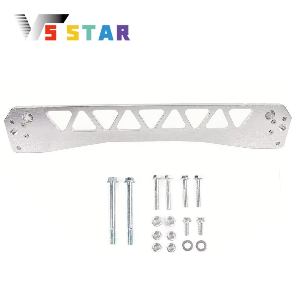 

High Quality Billet Aluminum Rear Lower Subframe Brace Tie Bar For 1996-2000 Honda Civic DX HX Sedan 2D 1.6L Silver RSB-1004