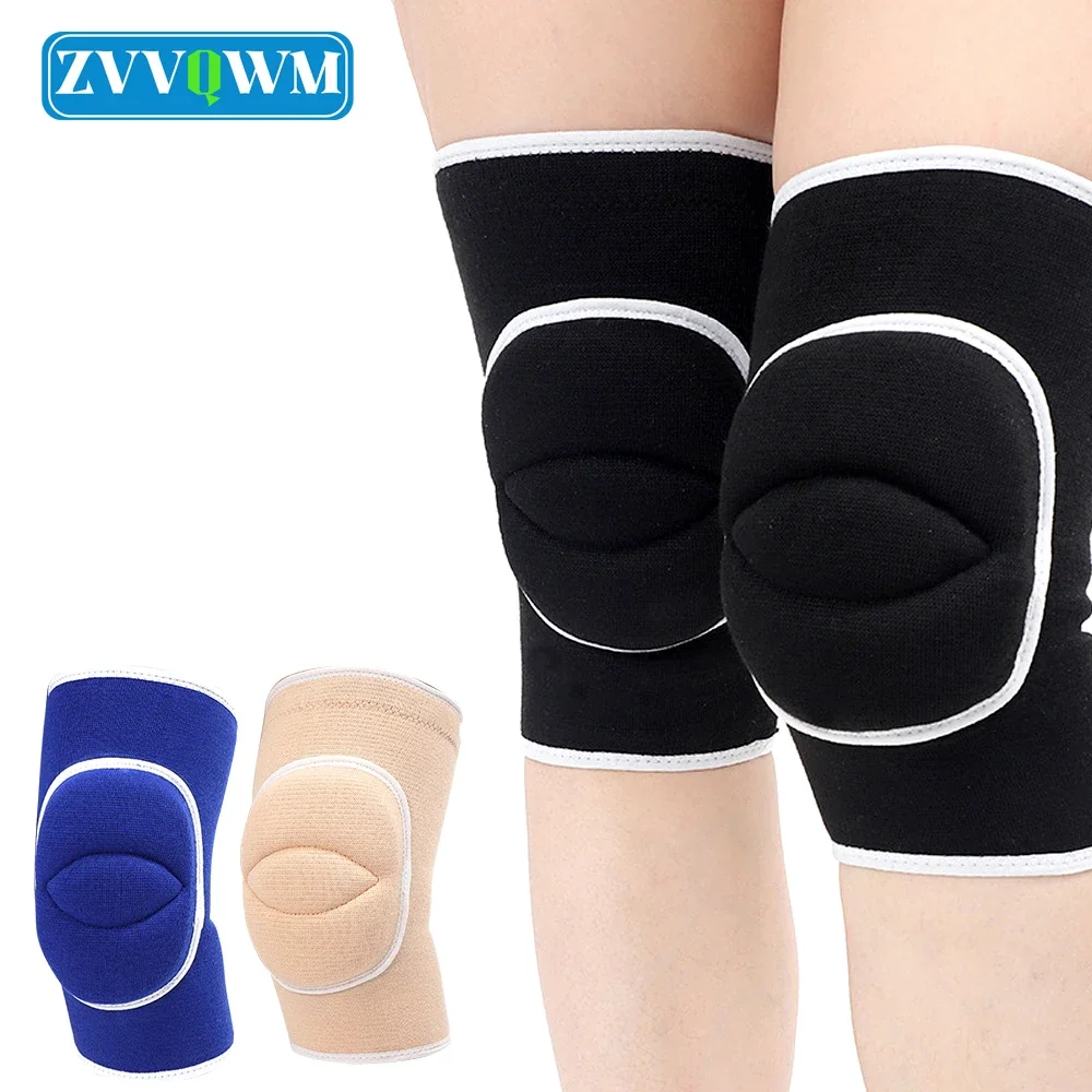 

1Pair Sports Compression Knee Sleeves Pad Women Men Volleyball Knee Protection Dance Football Knee Pads Cushion Yoga Soccer