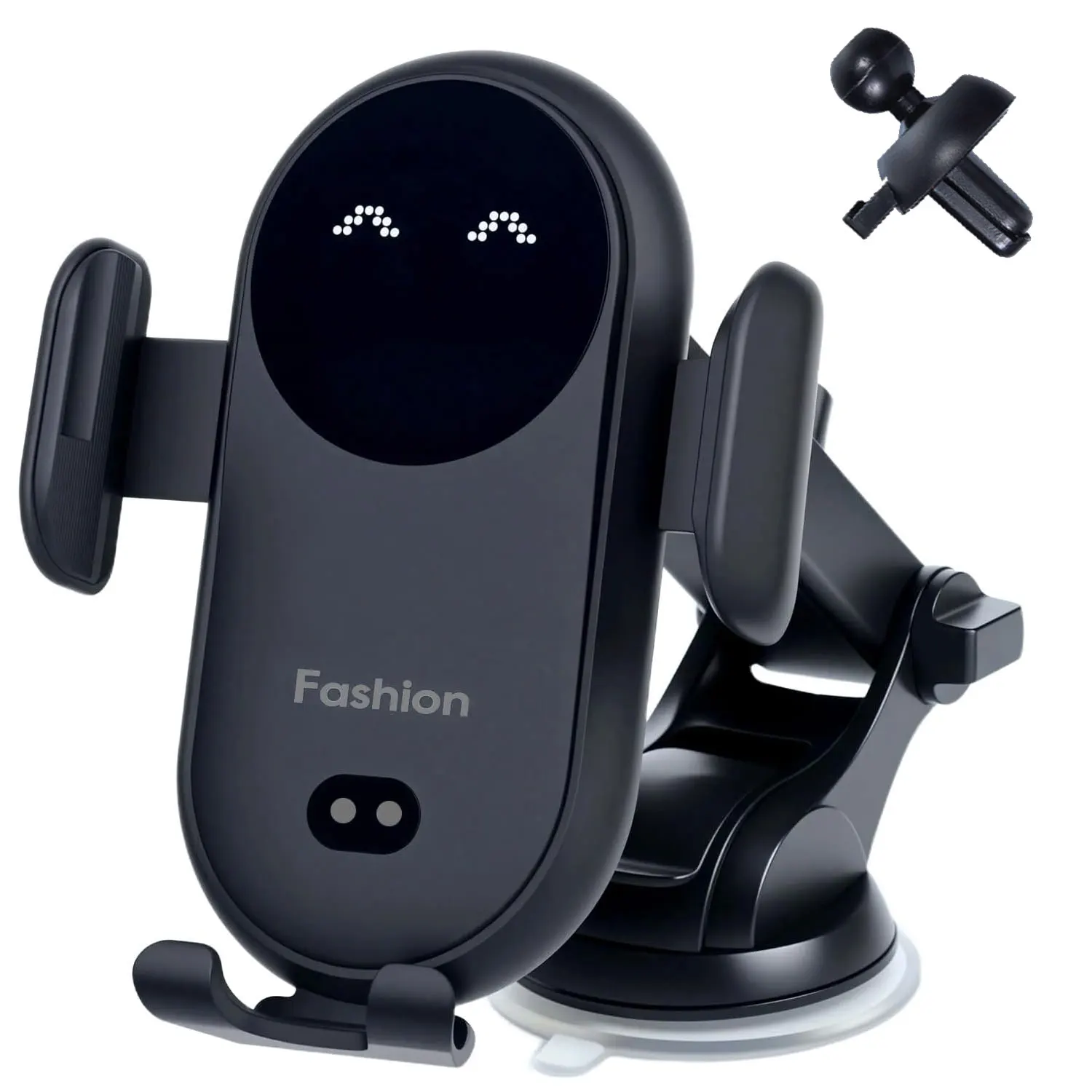 Wireless Car Charger Stand Fast Charging with Infrared Auto Clamp  for iPhone 17 Samsung Phone Mount (Vent/Dashboard/Windshield)