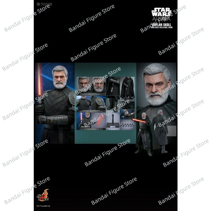 

HOTTOYS HT TMS125 1/6 Scale Baylan Skoll Action Figure Star Wars Elder White Hair Mercenary Delicate 12" Full Ser Soldier Model