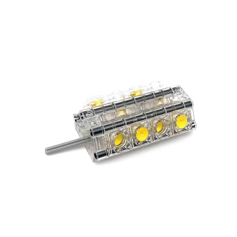 CaDA V8 modelo de motor MOC, modelo dinámico, Kit de cilindro neumático, juego de bloques de construcción, juguetes DIY para regalos de navidad