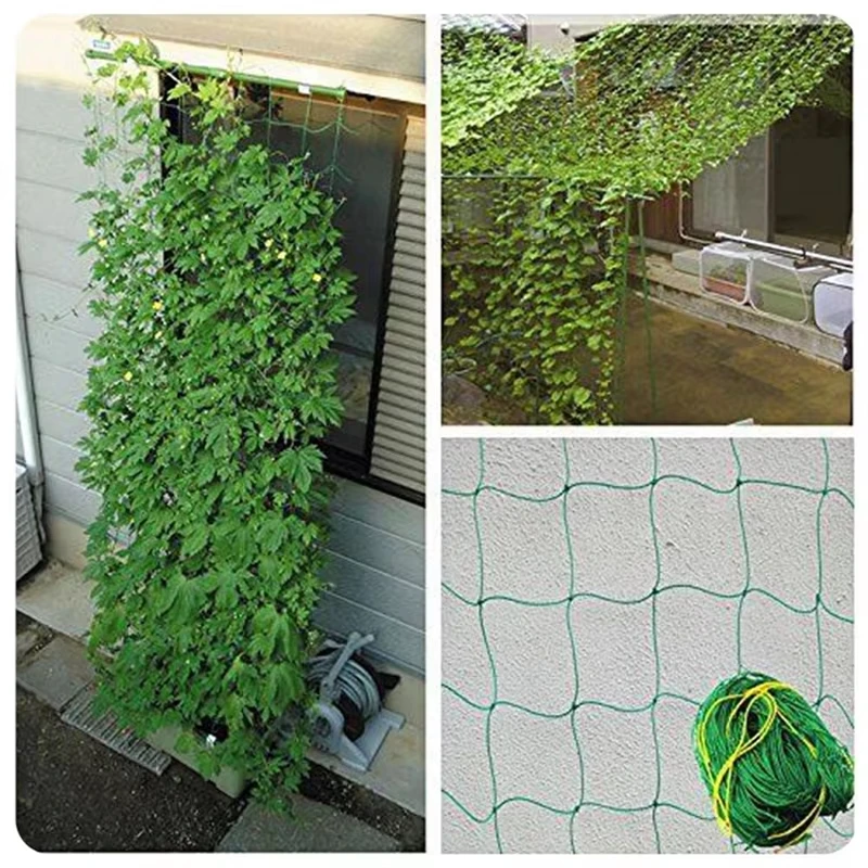 Climbing Netting  Garden Strong Nylon Plant Trellis For Climbing Plants Loofah Morning Glory Flowers Cucumber Vine