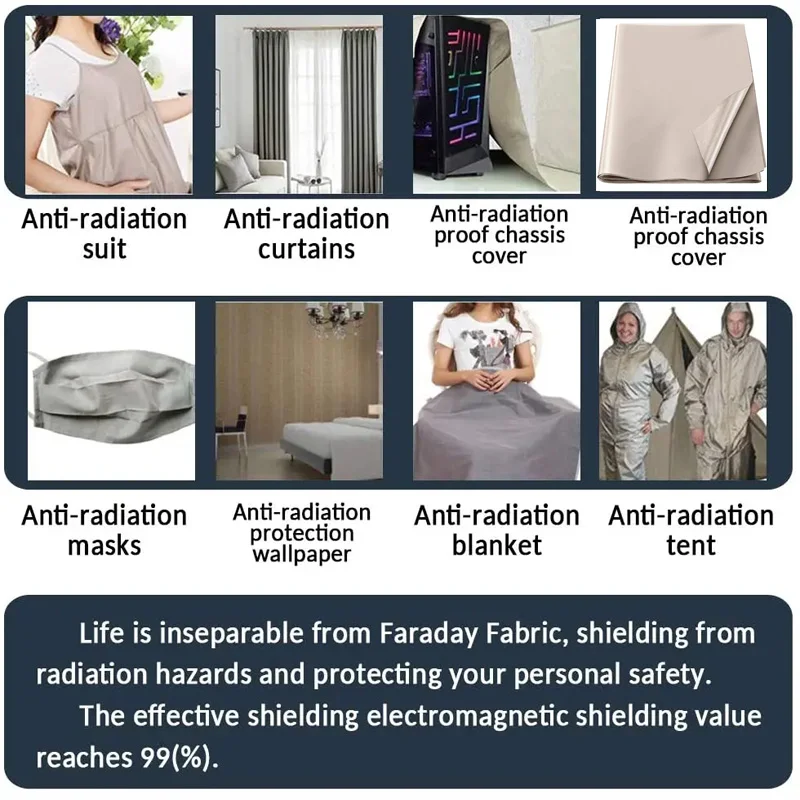 1-2m Anti-scanning Anti-static Cloth Fabric For Linings Shielding Durable Anti-Radiation Electromagnetic Fabric