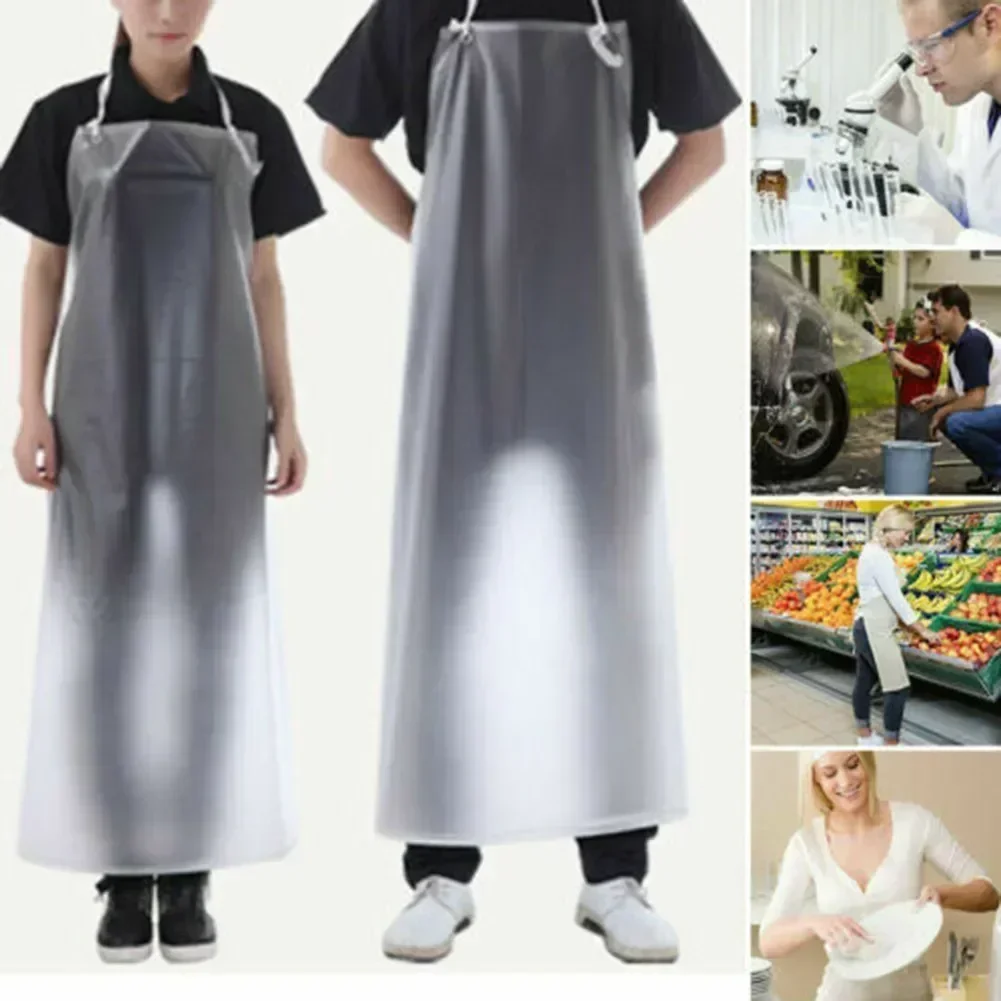 1Pc Waterproof For Kitchen Housework Restaurant Butcher Transparent PVC Apron Clean Cafe Shop Hairdresser Aprons Delantal Tablie