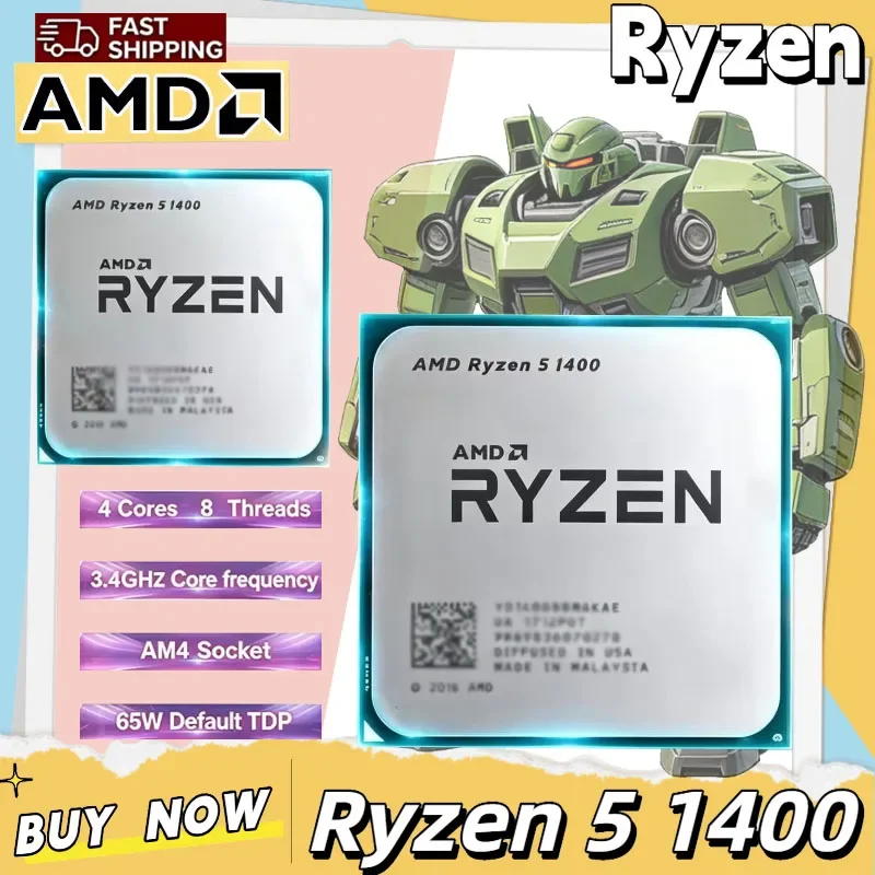 amd-ryzen-5-1400-socket-am4-cpu-4c8t-32ghz-up-to-34ghz-8mb-l3-cache-65w-unlocked-desktop-gaming-processor