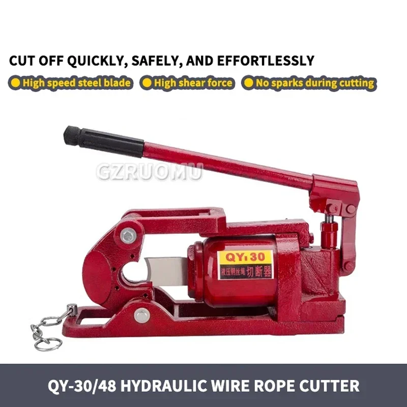 Manual Portable Hydraulic Cable Cutter QY-30 Below Φ30mm Cut Steel Strand Wire Rope Scissor Suit for Open Space