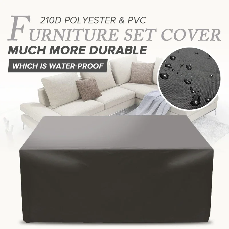 For Garden Rattan Table Cube Chair Sofa Furniture Cover Waterproof All-Purpose Dust Proof Outdoor Patio Protective Case