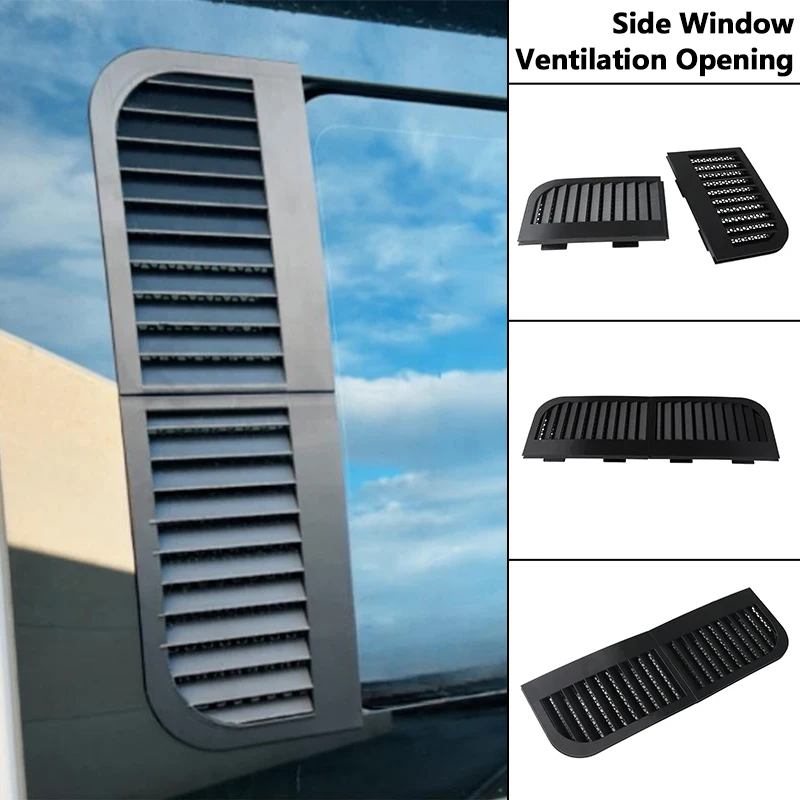 Image of Für VW T6.1 Seitenfenster-Lüftungsschlitze Regenfester Luftstromabweiser Auto-Außenzubehör für Fahrzeug-Seitenfenster-Belüftung
