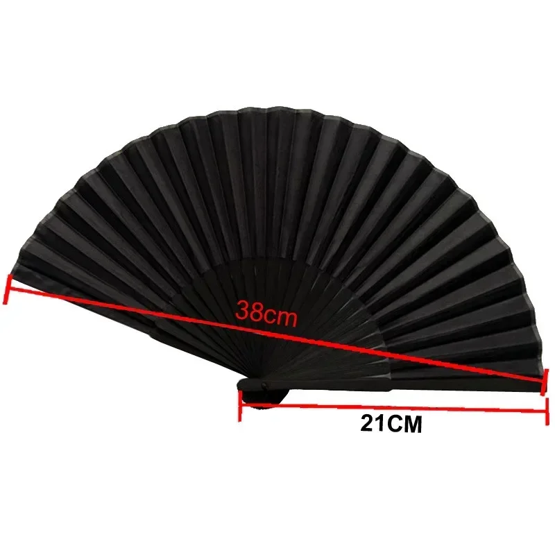 Black Hand Fan Vintage Folding Fans Wedding Party Favor Supplies Dance Home Party Folding Decorative Fans