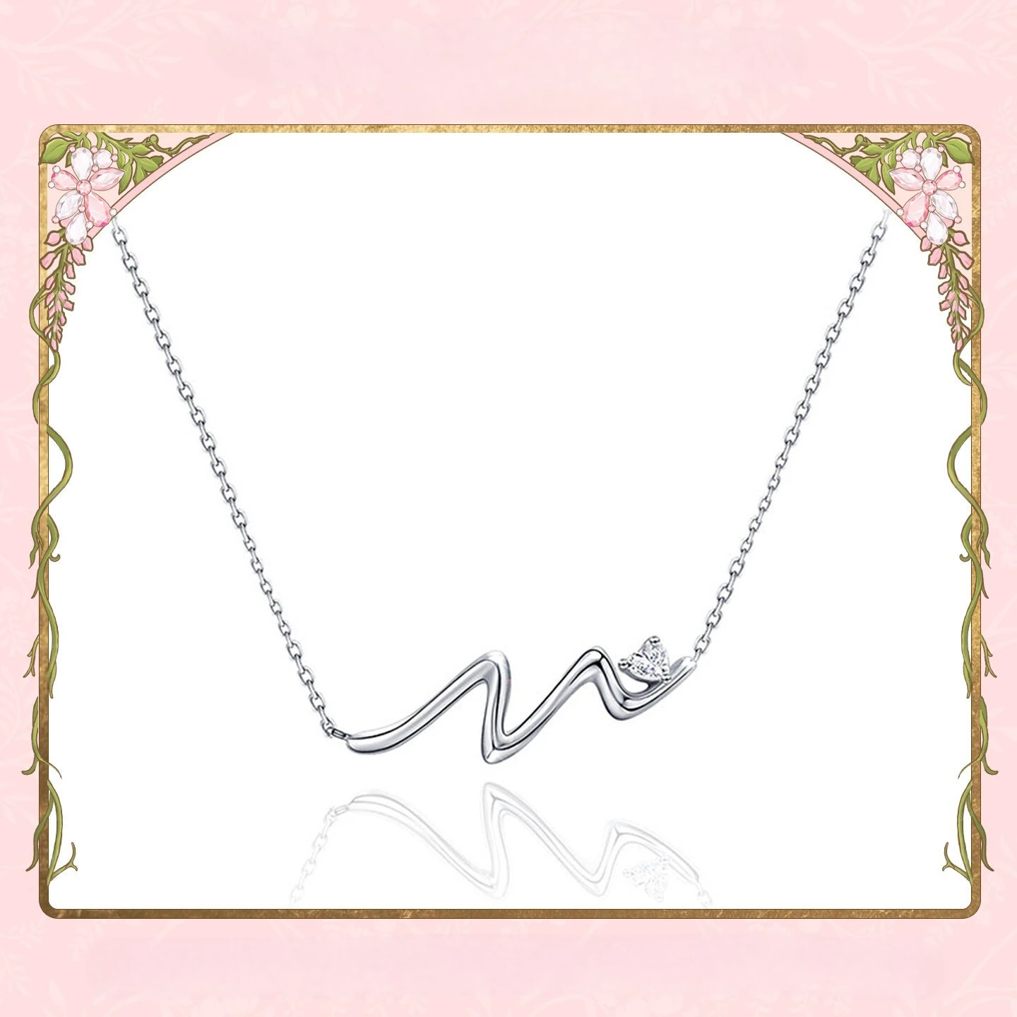 

Новое роскошное ожерелье 2026 года с подвеской в виде сердцебиения для женщин, серебряное, с фианитами, волнообразное, элегантное ювелирное украшение, подарок