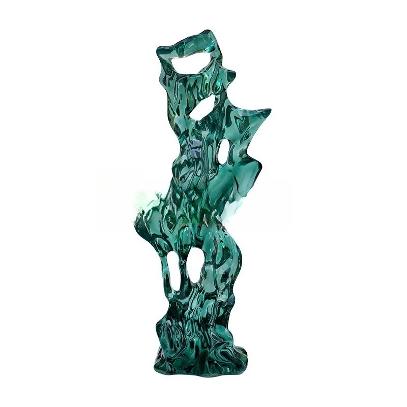 Hotel Lobby Abstract Taihu Stone Ornament Transparent Resin Floor Sculpture Sales Office Soft Decorative Art