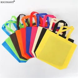 20x borsa tote in tessuto non tessuto laminato orizzontale riciclabile per la spesa colori misti