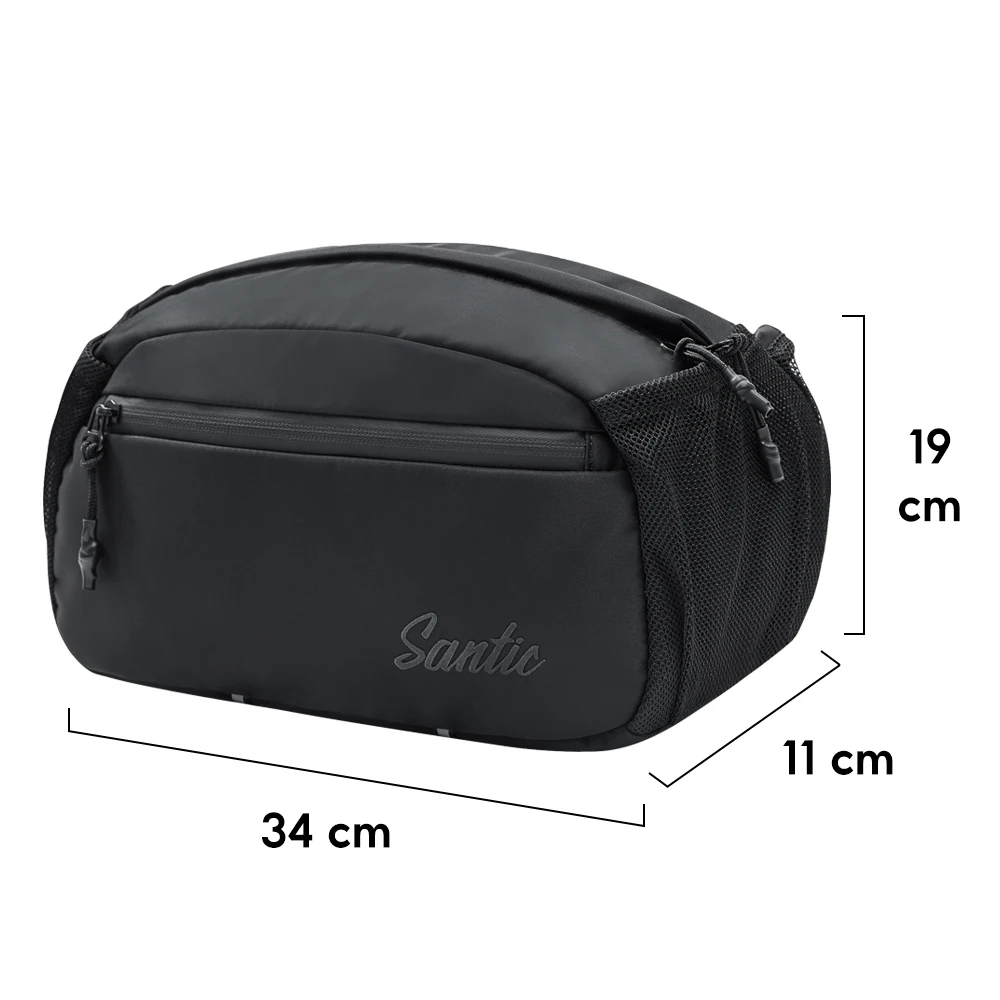 Santic Cycling Bag Unisex Style Sports Fitness Running Shoulder Bag Bicycle Outdoor Leisure Waist Bag Sports Equipment WZ24P180H