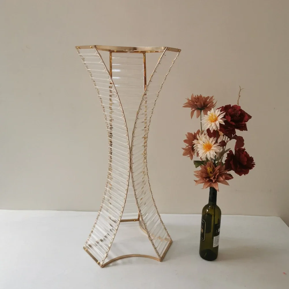 4/10 Stück Acryl-Metall-Blumenständer - Hochzeits-Tischdekoration für den Haupttisch | Veranstaltungsdekoration | Straßennachweis | Weihnachtsdekoration für Zuhause – Detail 7