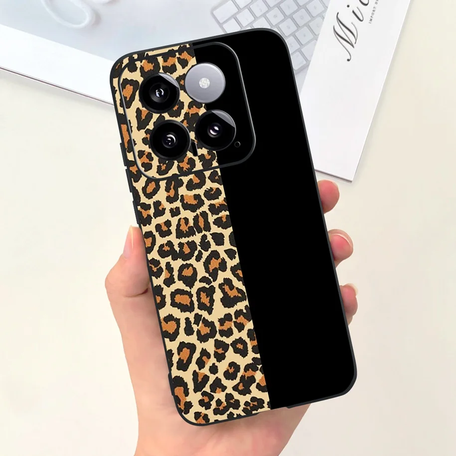 Silicone Case For Xiaomi 14 5G Cover Fashion Butterfly Flower Soft Protective Bumper For Xiaomi 14 Pro Fundas Mi 14 Ultra Hoesje