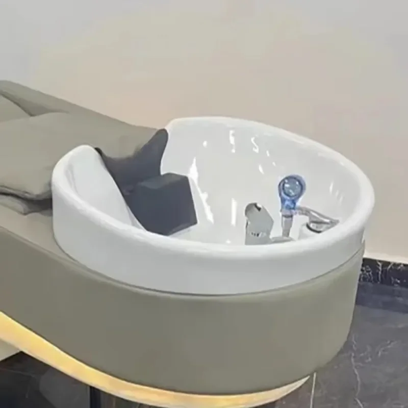 Massage Modern Shampoo Bed Fashion Luxury Delicacy Nordic Shampoo Recliner Unique Simple Cadeira De Barbearia Salon Furniture