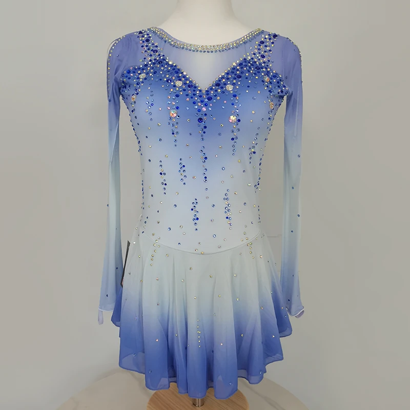 light blue figure skating dress Light blue ice skating dress