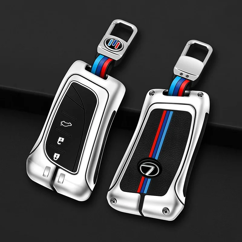Zinc Alloy Silicone Car Key Case Fob Holder Cover for Lexus ES, RX, NX, UX Series 3-Color Silicone With keychain Car Accessories