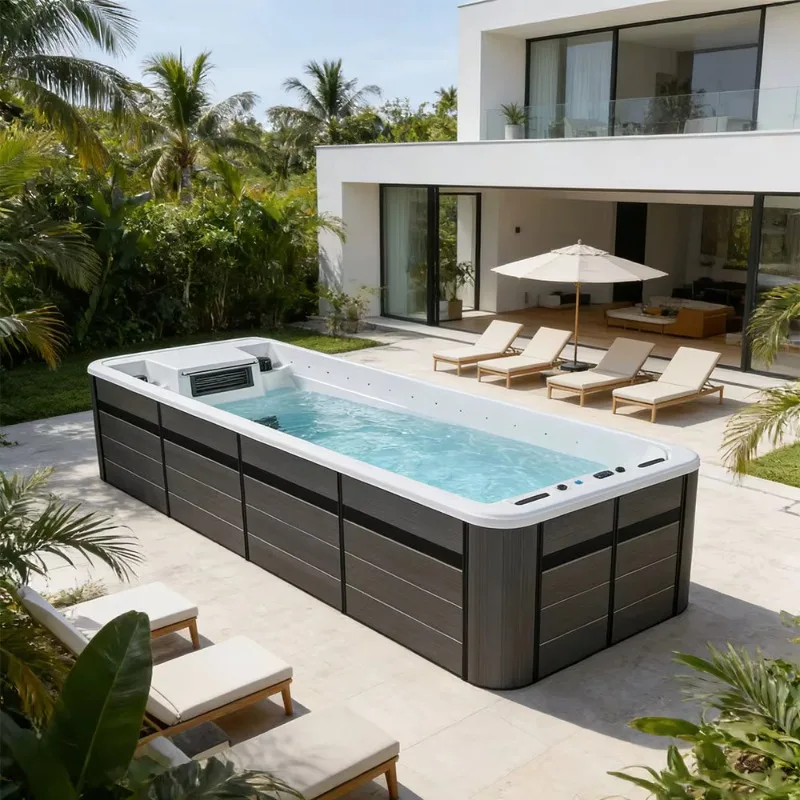 Premium Shipping Container Swimming Pool Modular Fiberglass Structure Leakproof Seamless Design Custom Depth Above Ground