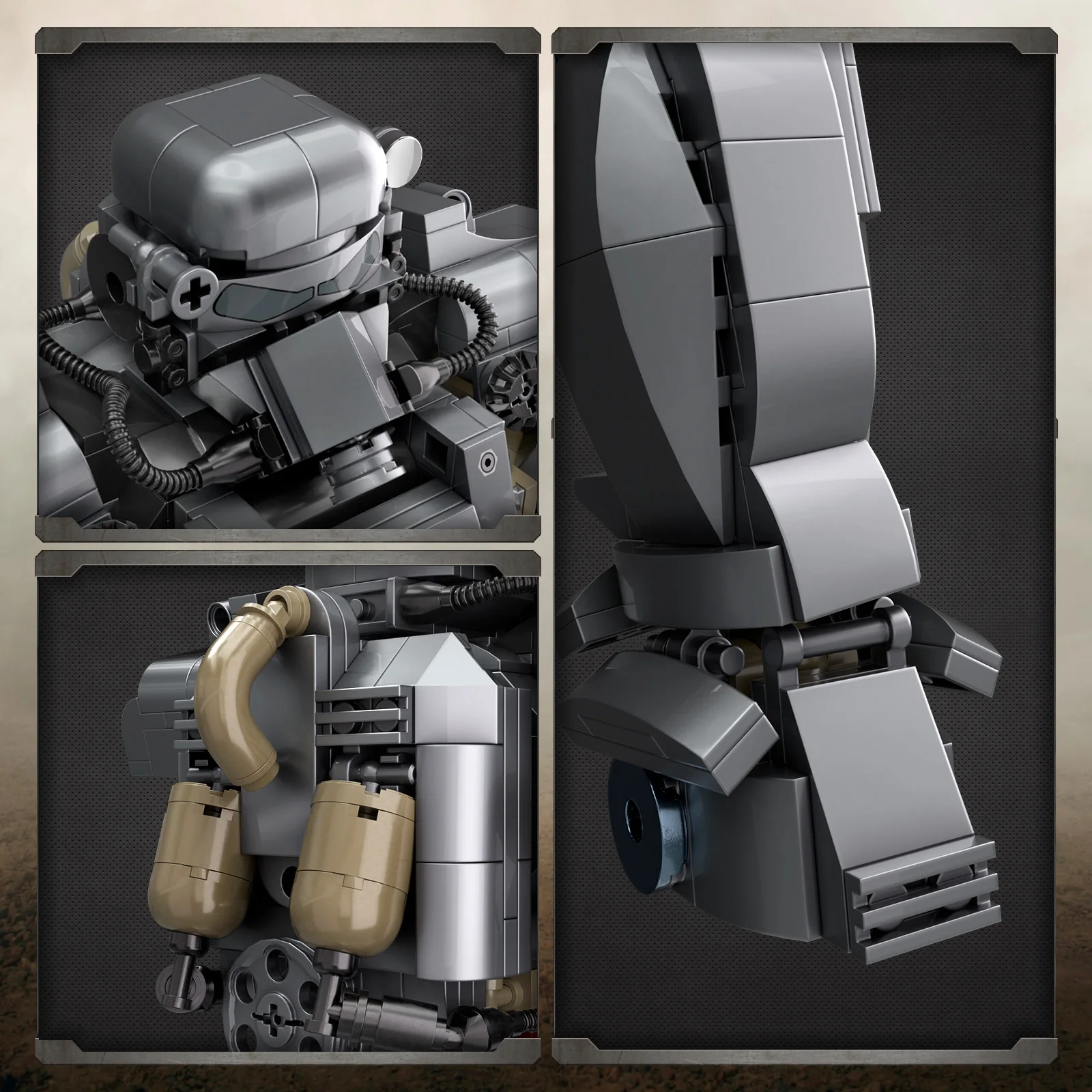 Mecha Robot Building Blocks Power Armor Model Kit Game-Theme Mech Machine Figure Model Bricks Toys Gifts for Kids Adults