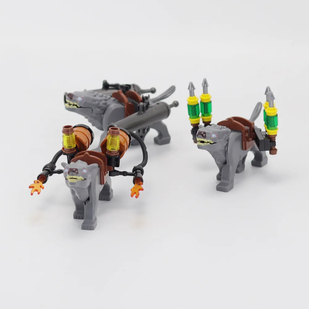 

Upgraded Version MOC Medieval Soldiers Armored Wolf Rider Mount Knights – Creative Gift