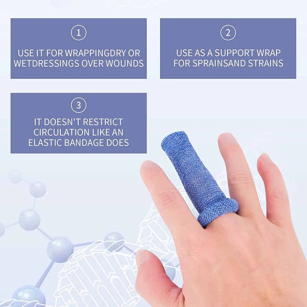 10Pcs Tubular Bandage Dressings Finger Bandage, Finger Bandage, Finger Toe Sleeves, Thumb Protector for Use Beneath A Finger Cot