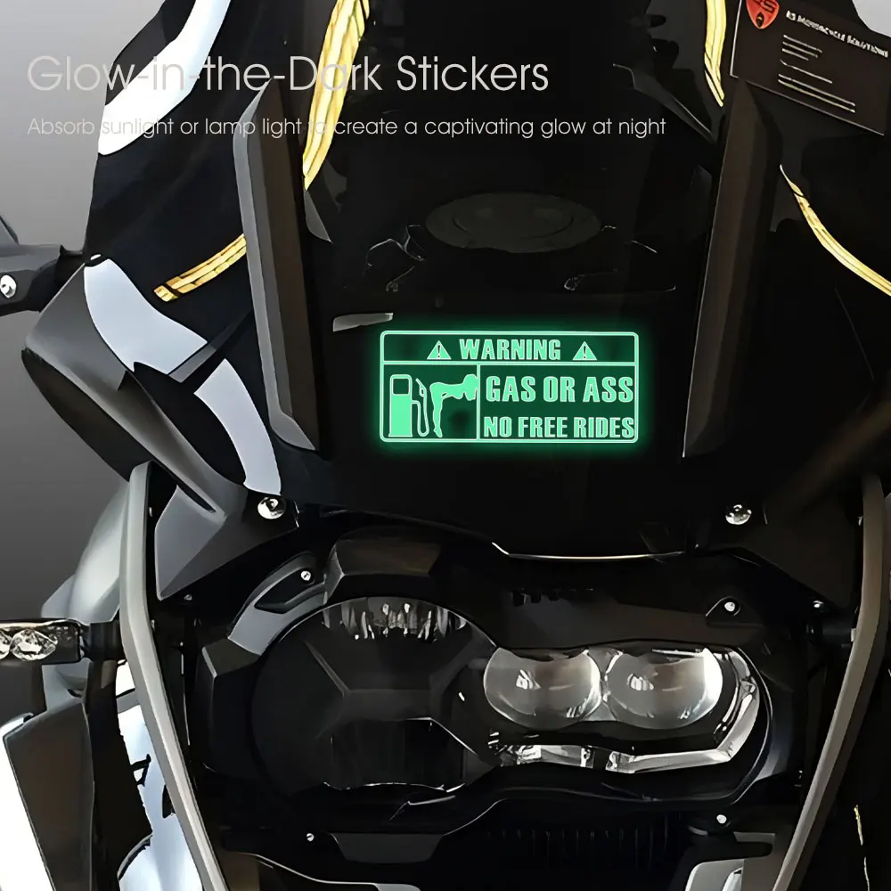 Motorcycle Glow Stickers Waterproof Side Boxes Reflective Decal for BMW R1200GS R1250GS Honda Africa Twin Decoration Accessories