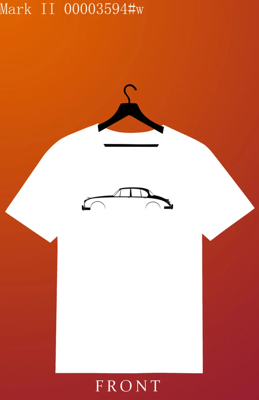 

Car Lovers T-shirt Jagu Mark II X Men's and Women's Short-Sleeved with Patterns for Summer