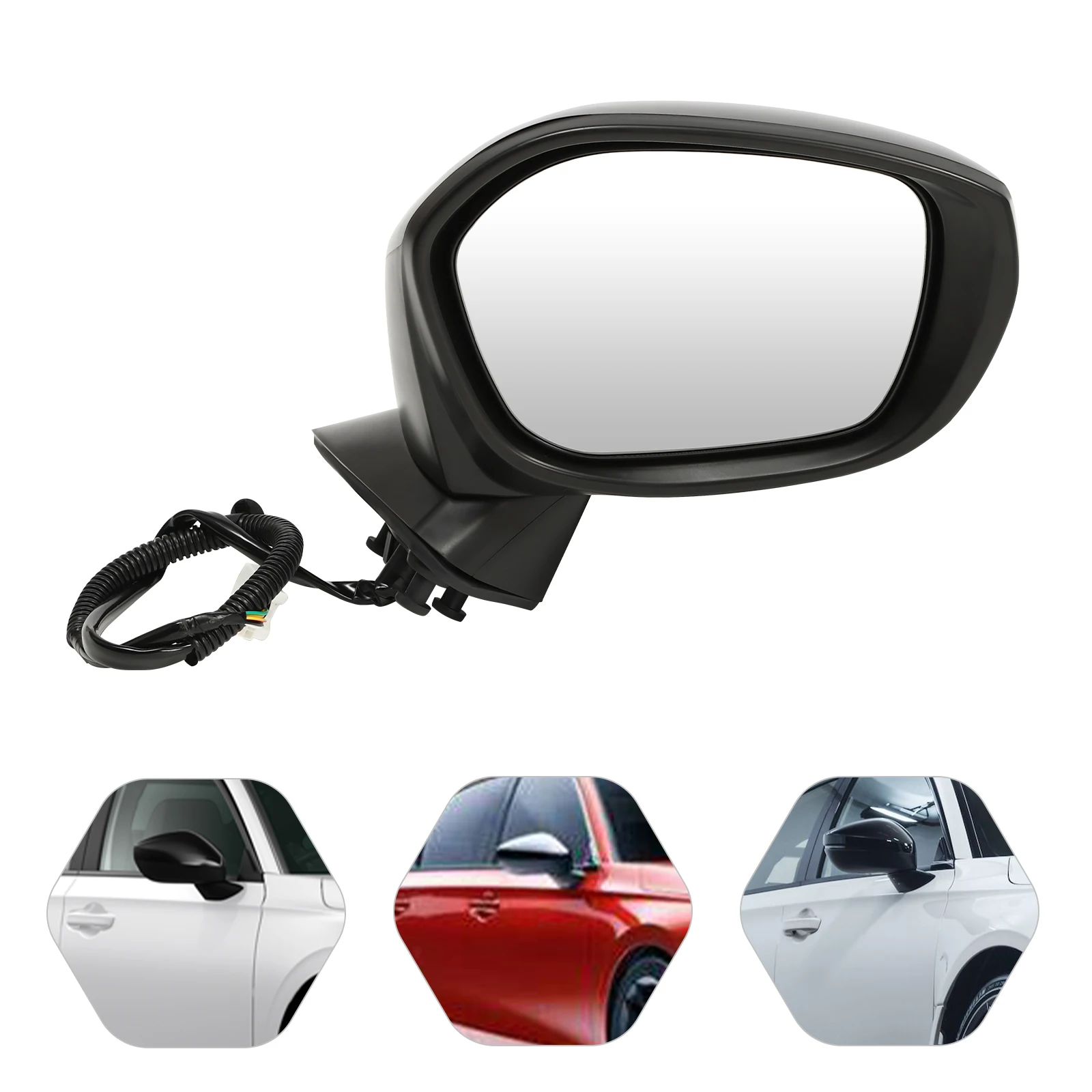 

[Зеркало Honda Civic в сборе] для Honda Civic 2022-2023 — черная правая сторона пассажира — с прочным слепой пятном