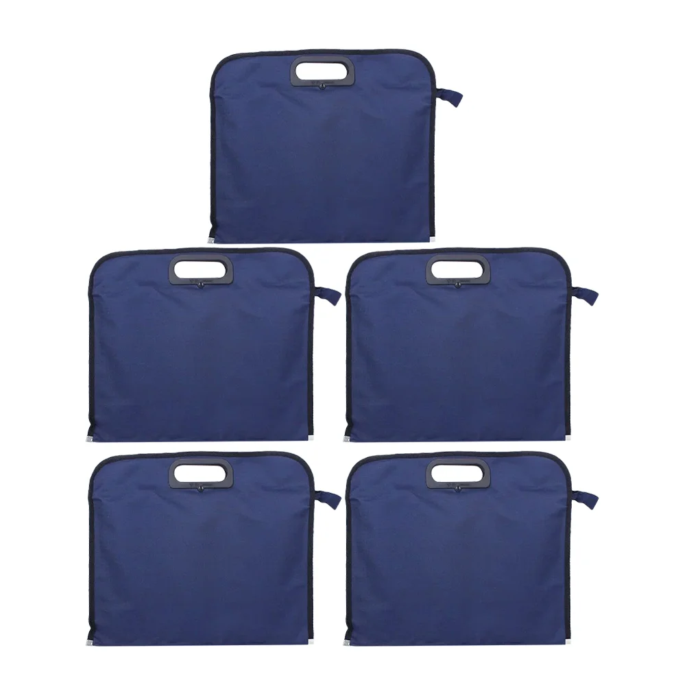 

5 Pcs File Holder Document Folder Mesh Zipper Office Canvas Envelope Documents Bag Conference Student
