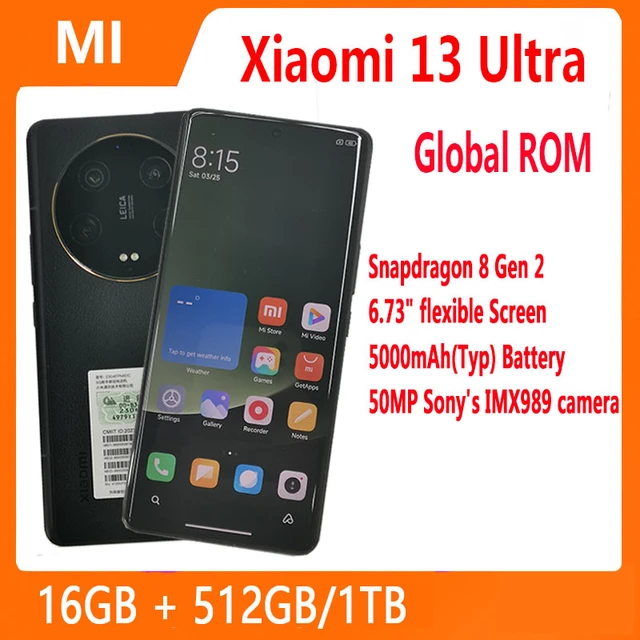 Global ROM Xiaomi Mi 13 Ultra 5G Smartphone Snapdragon 8 Gen 2  256GB/512GB/1TB 50MP 90W 120Hz 5000mAh 2K 6.73