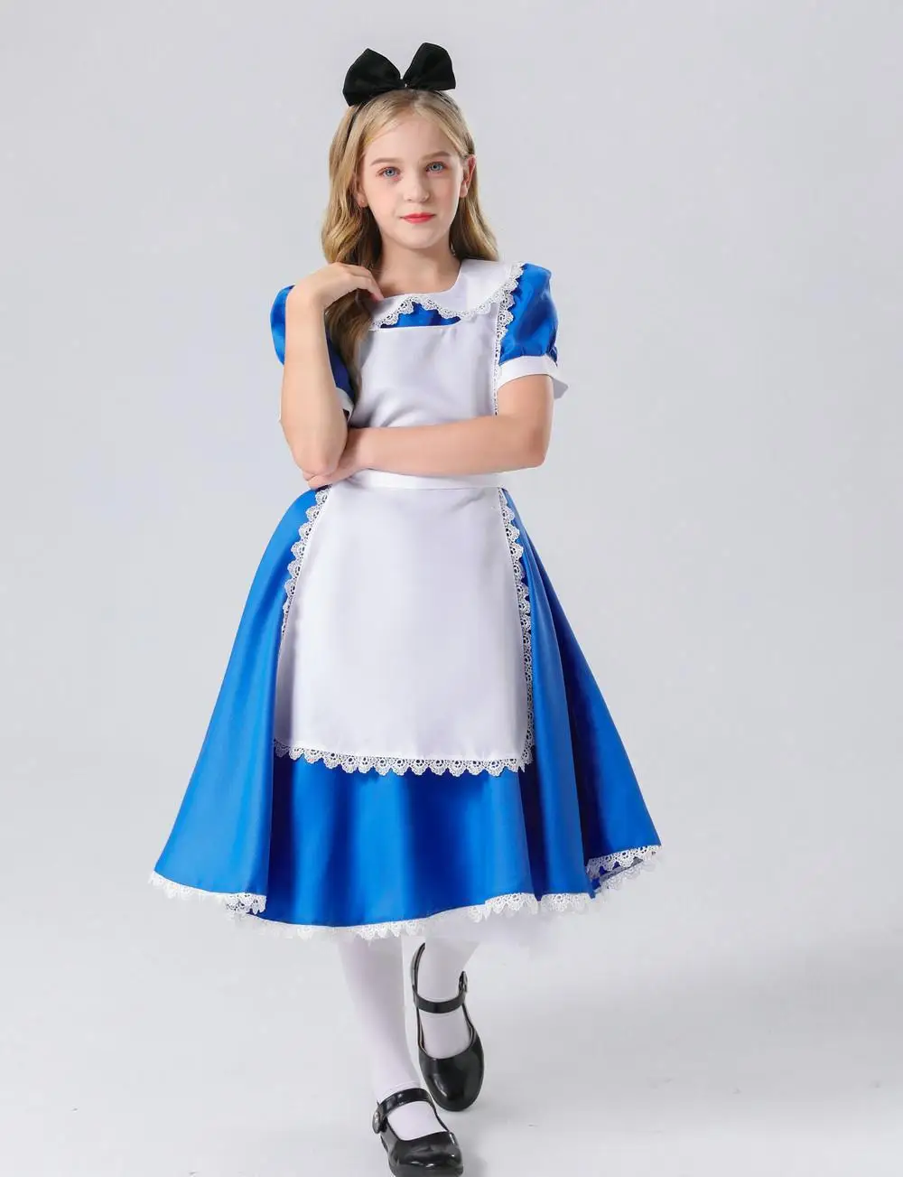 Cosplay Dienst mädchen blaues Kleid Phantasie Maskerade Kostüm