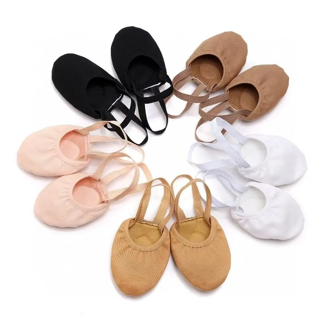 Women's Belly Shoes Half Sole Ballet Shoes Elastic Band Dance Shoes Rhythmic Gymnastics Lightweight Comfortable Dance Wear