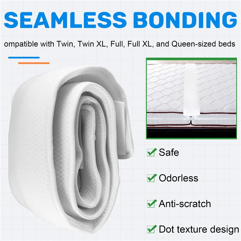 

A71P 8’’ Mattress Space Filler For Twin Bed Mattress Bed Bridge Twin To King-Bed Seamless Comfort Bed Gaps Filler Bed Accessorie