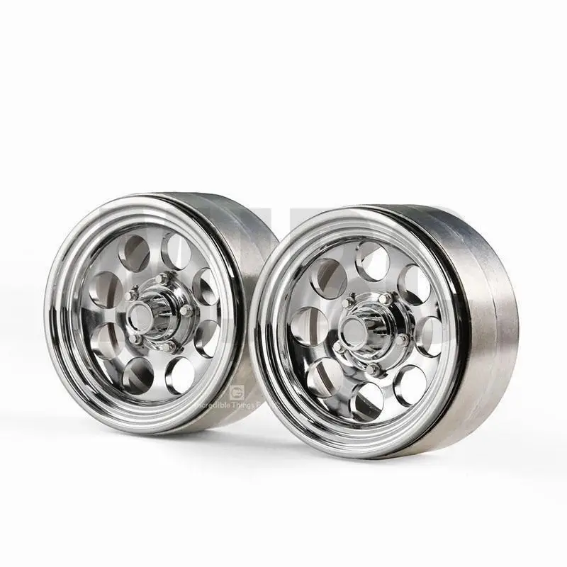 GRC Wheel Parts for AIXAL SCX10 Retro RC Model Car Electroplated Wheels 1.9 Inch Metal Wheel G08 Accessories