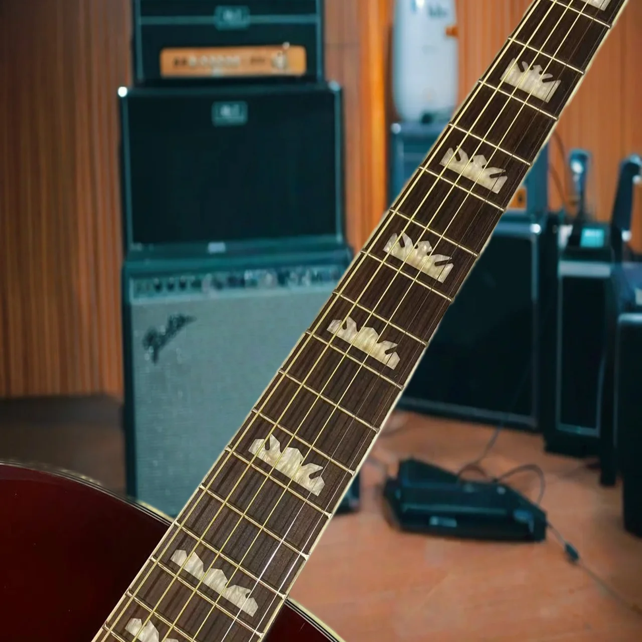 Large Size 42inch J  Acoustic Guitar 200 Sunburst Spruce Top Maple Back and Sides Rosewood Fingerboard   Pickup Optional view 6