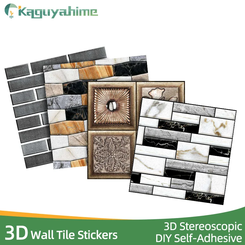 

Kaguyahime 10Pcs/Lot 30cm Modern DIY Ceramic Tile Waterproof Wallpaper 3D Wall Stickers Self Adhesive Mosaic Tiles Home Sticker