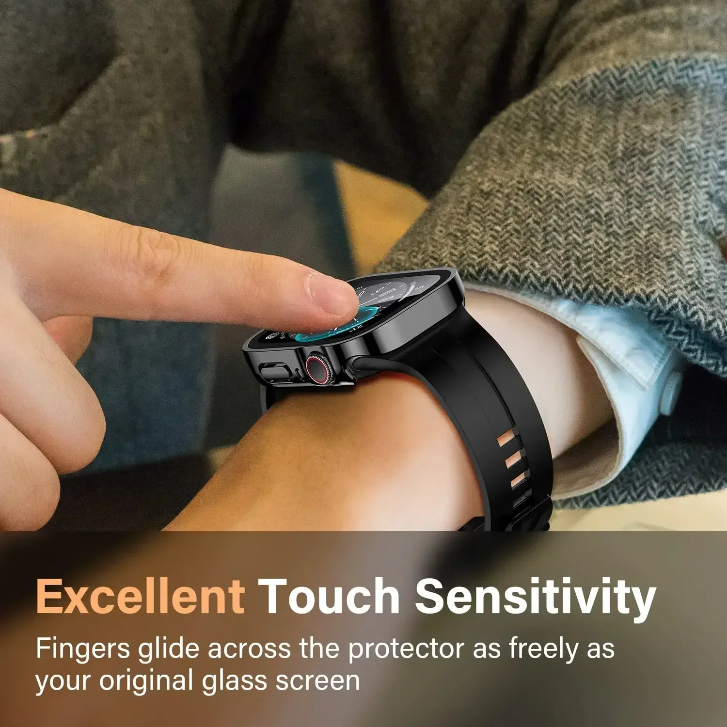 غطاء لساعة أبل 10 حافظة 46 مللي متر 42 مللي متر 45 مللي متر 41-44-40 مللي متر واقي للشاشة من الزجاج المقسى سلسلة 7 8 9 SE 5 ملحقات ساعة أبل