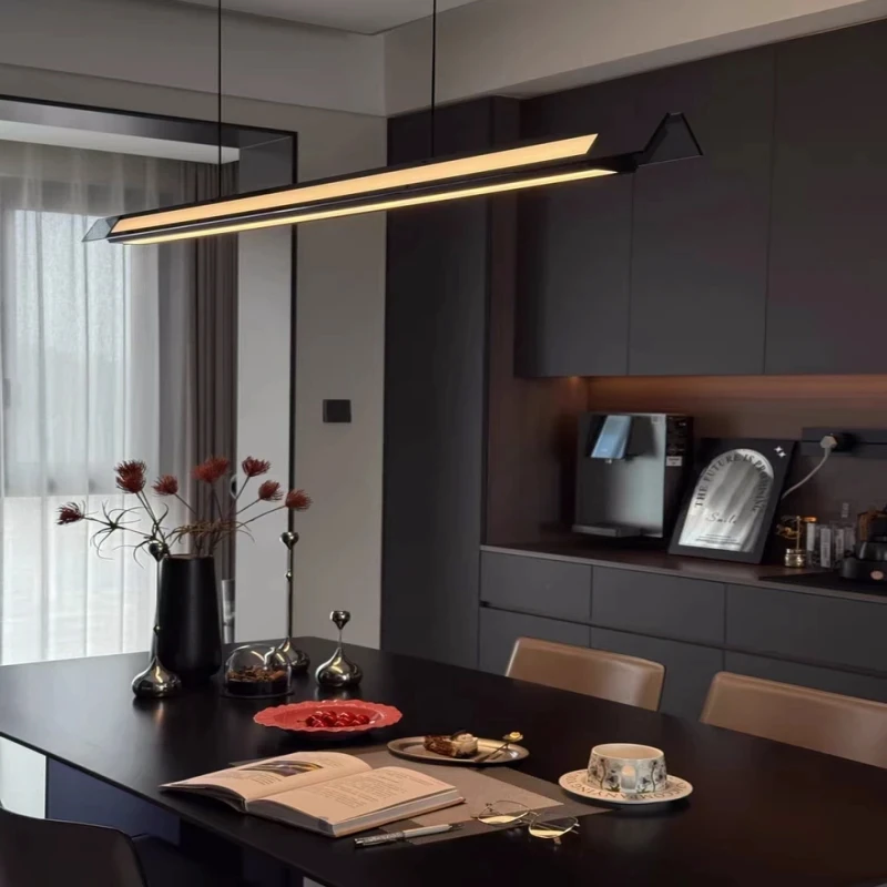

Modern Long Strip LED Chandelier for Living Dining Room Food Tables Kitchen Designer Pendant Light Home Decor Lusters Luminaires