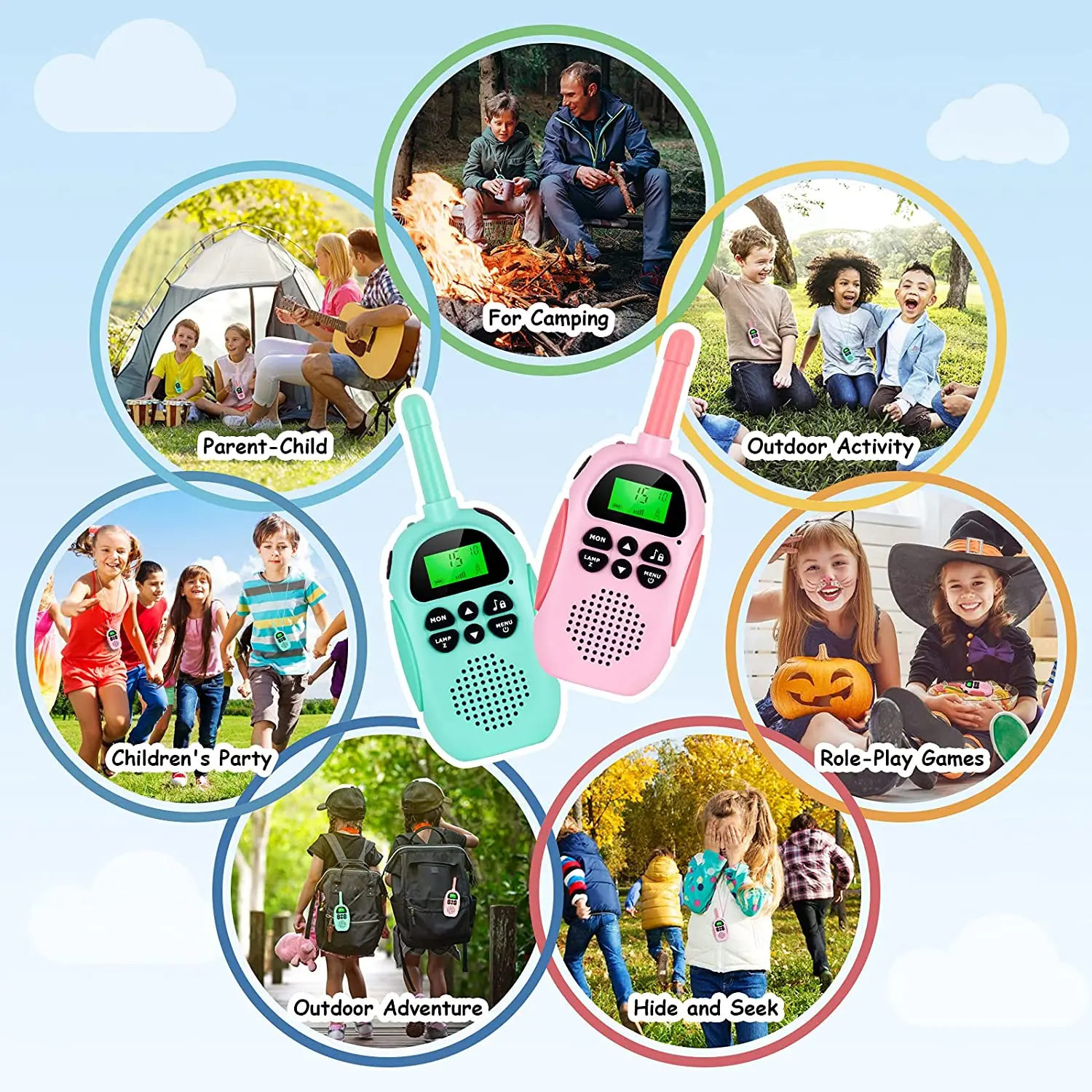 Kids walkie talkie family wireless pager one-to-one baby outdoor toy small pager educational toy holiday gift