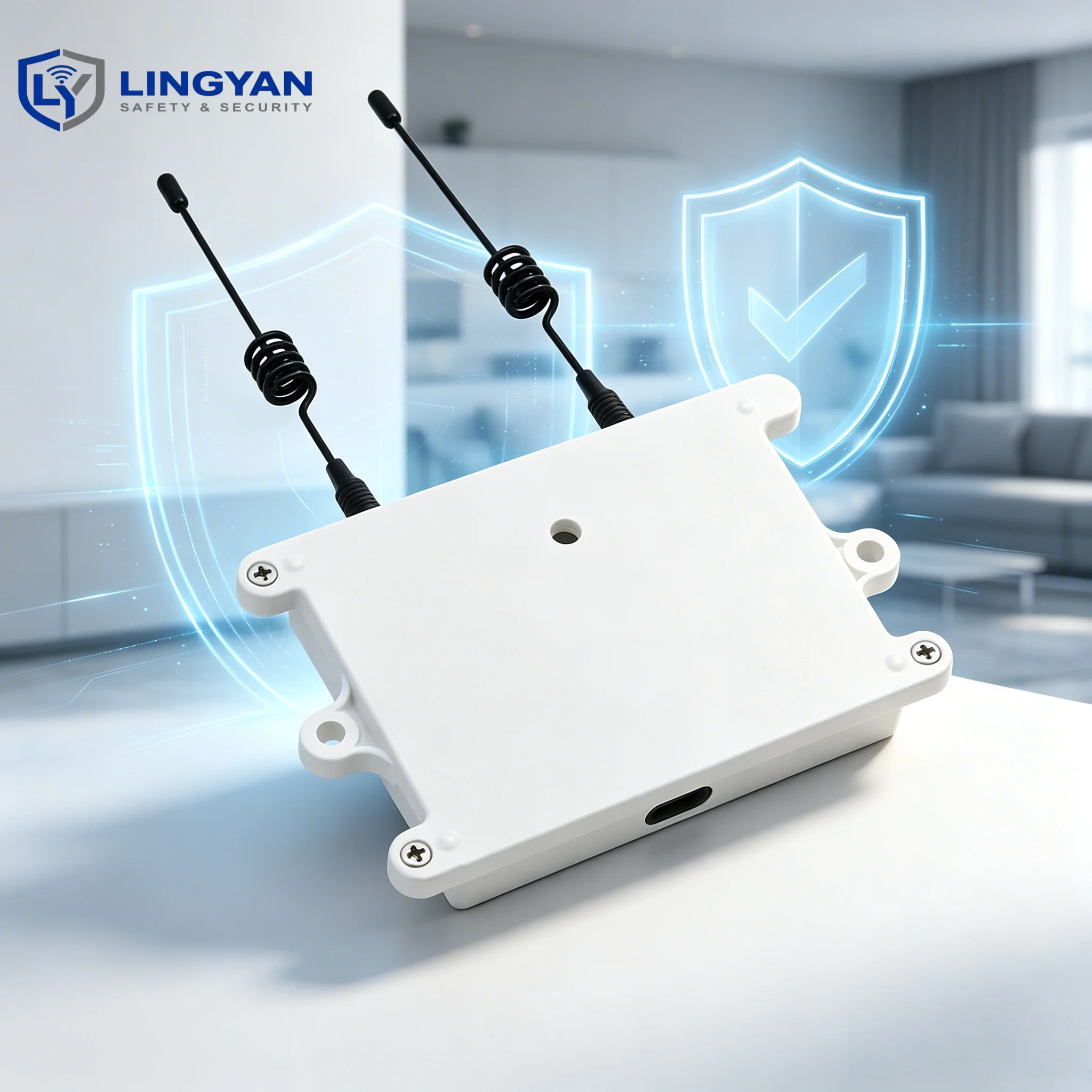 Signal Repeater Relay Transmitter, 433MHz frequency, remote range booster for door sensor and alarm system
