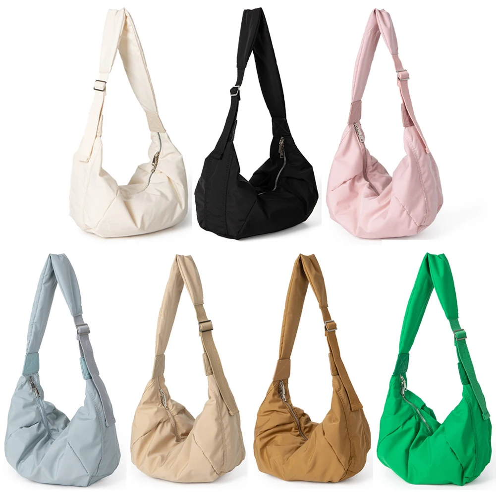 

Women Crossbody Bag Casual Nylon Shoulder Bag Versatile Handbag Set Large Solid Adjustable Shoulder Straps Ladies Tote Work Bag