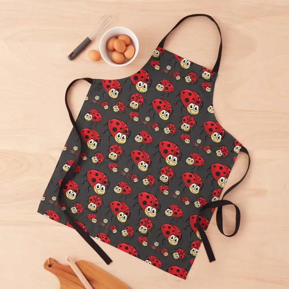 

Ladybugs Apron men's barbecue Women's Salon waterproof for women Apron