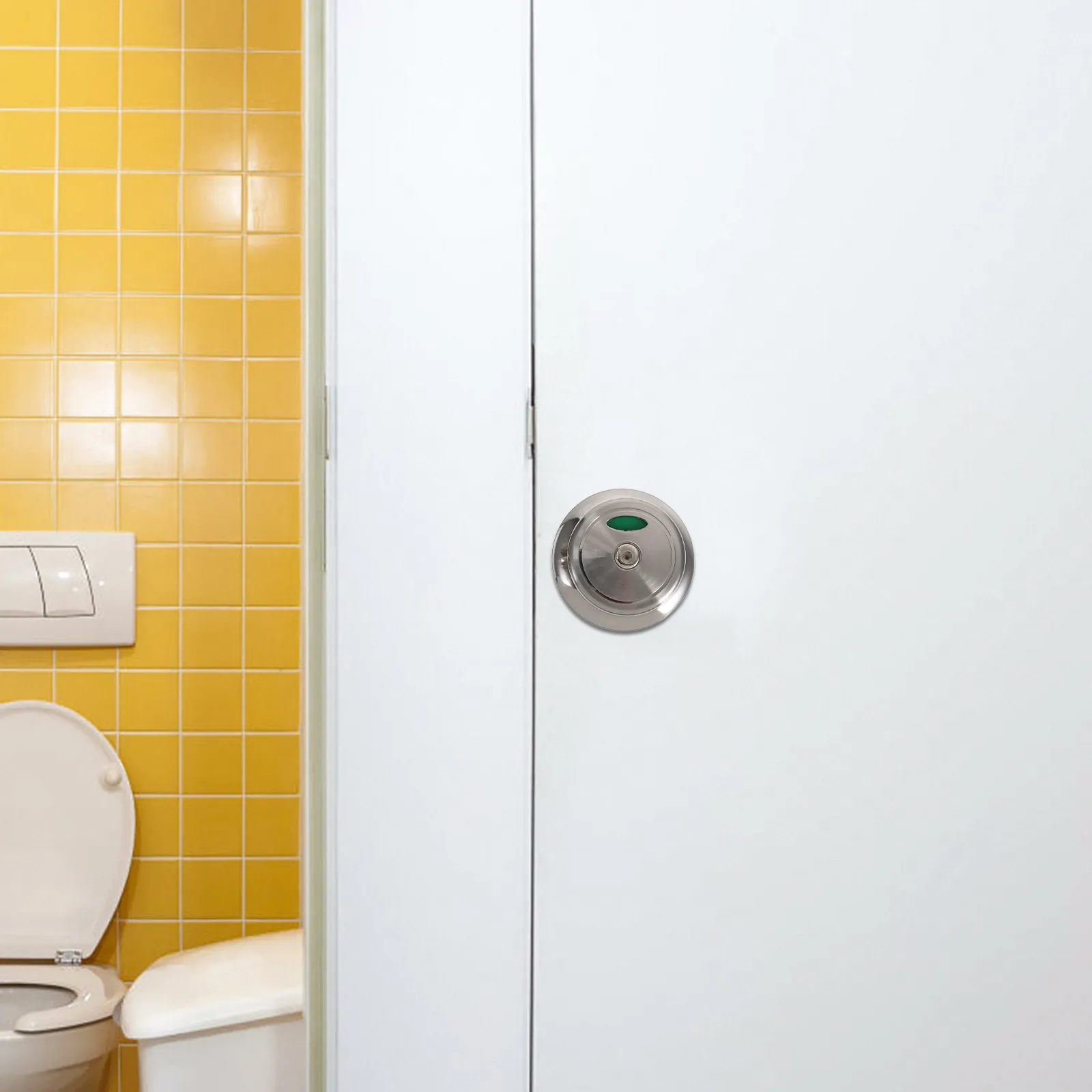 

Комплект из 1 шт. Замок для общественных туалетов из цинкового сплава с индикатором занятости, простая установка, фурнитура для туалетных перегородок, засов для обеспечения конфиденциальности в ванной комнате