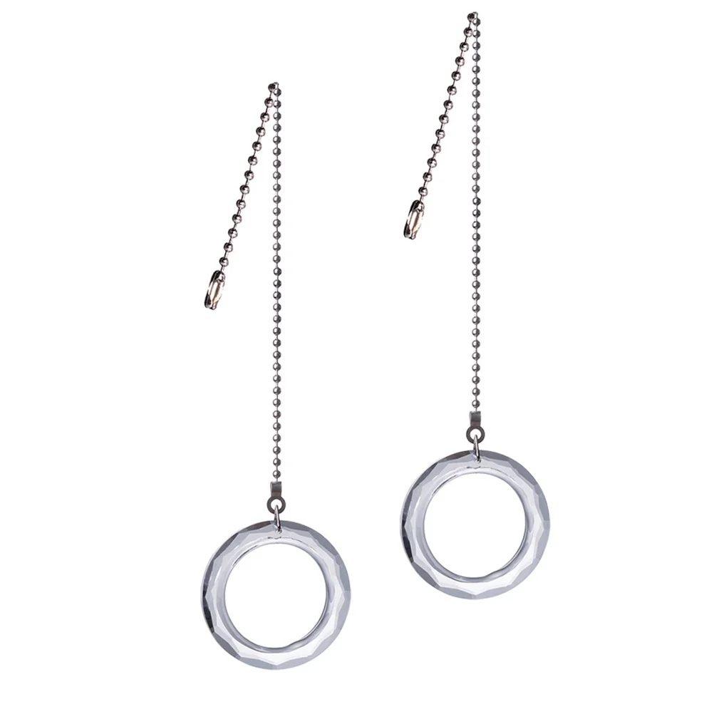 

2pcs Crystal Pull Chain For Ceiling Fan Lamp Extender For Ceiling Light Extender Home Decor Hanging Decoration Pull Chain