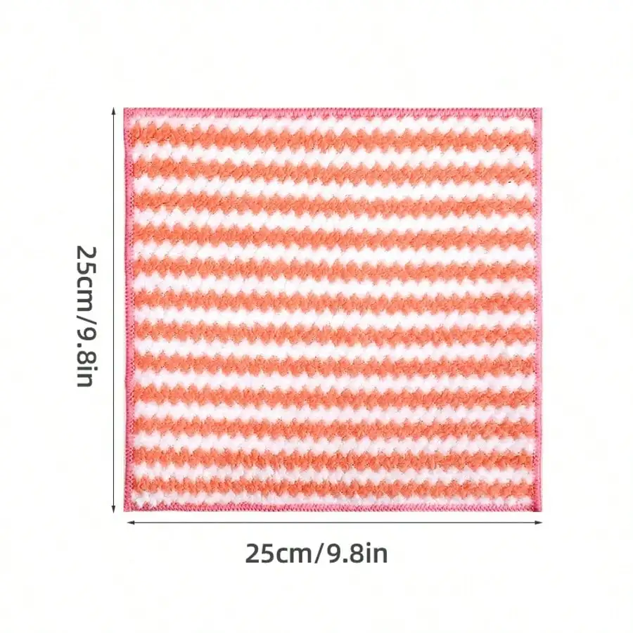 5/10PCS Super Absorbent Dishcloths Coral Fleece Cleaning Cloths Thickened Kitchen Washing Dish Rags Glass Windows Wipe Towels